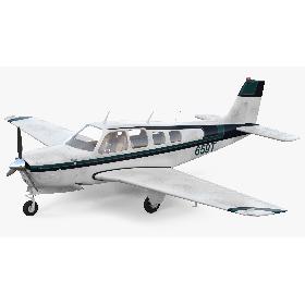 3D model Light Civil Airplane Generic Rigged